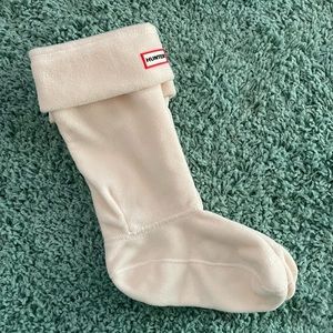 Hunter Women's Fleece Original Boot Socks Cream Size 4-6